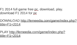 Download game f1 2014 pc
